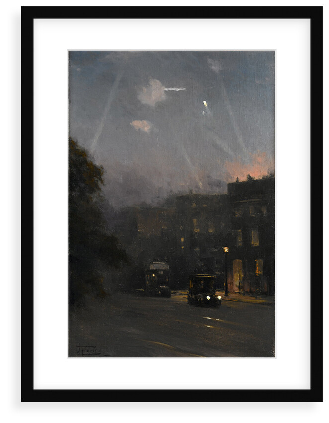 A Zeppelin raid, 8 October 1915 by John Fraser