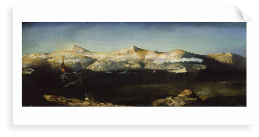 Midget submarine attack on the 'Tirpitz', 22 September 1943 by Richard Ernst Eurich