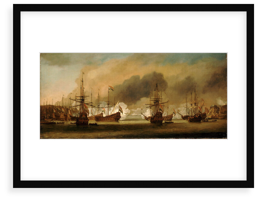 Action at Bergen, 3 August 1665 by Willem Van de Velde the Younger