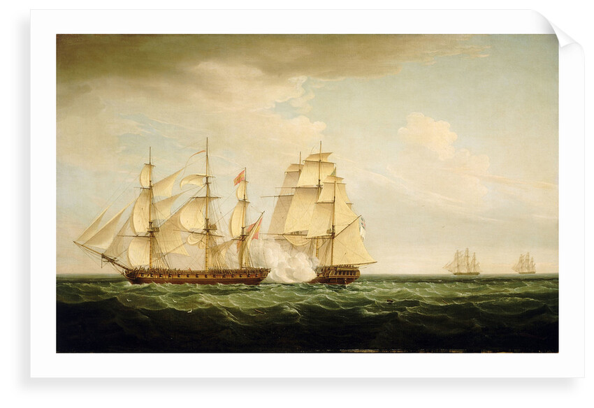 HMS 'Pearl' and the 'Santa Monica', 14 September 1779 by Thomas Whitcombe