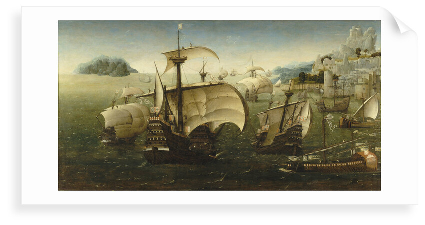 Portuguese carracks off a rocky coast by Joachim Patinir