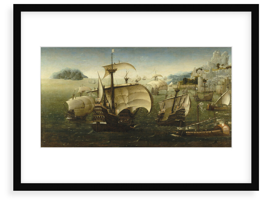 Portuguese carracks off a rocky coast by Joachim Patinir