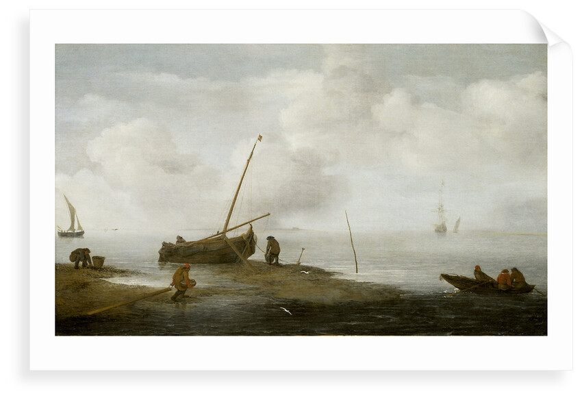Mussel fishing by Jan Porcellis