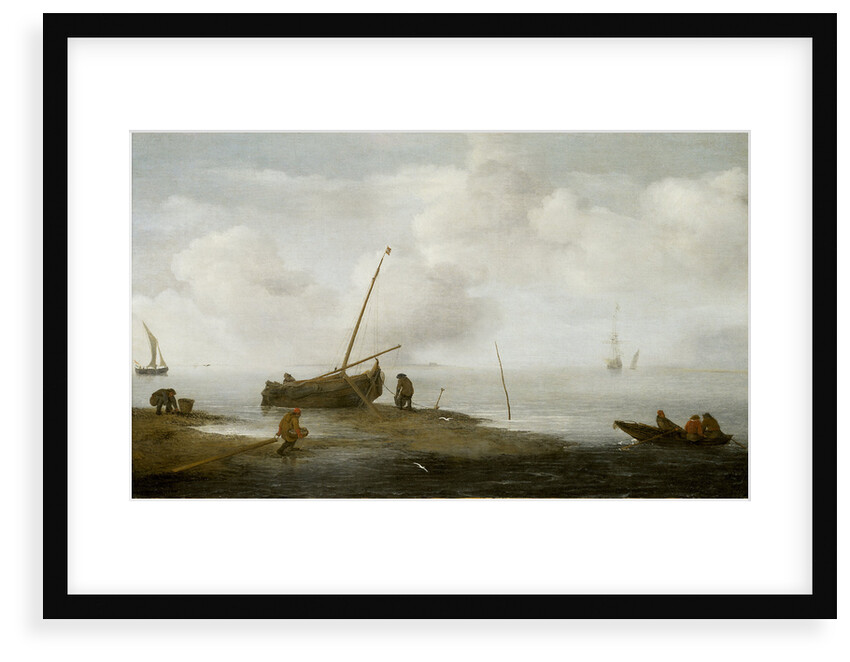 Mussel fishing by Jan Porcellis