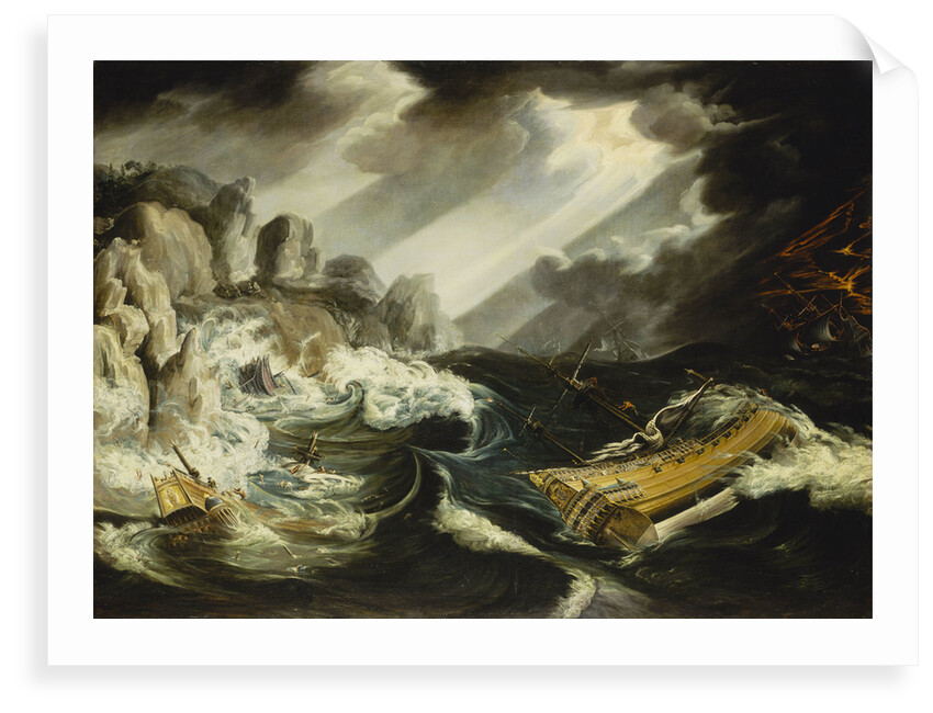 The wreck of the 'Amsterdam' by Cornelis Claesz van Wieringen