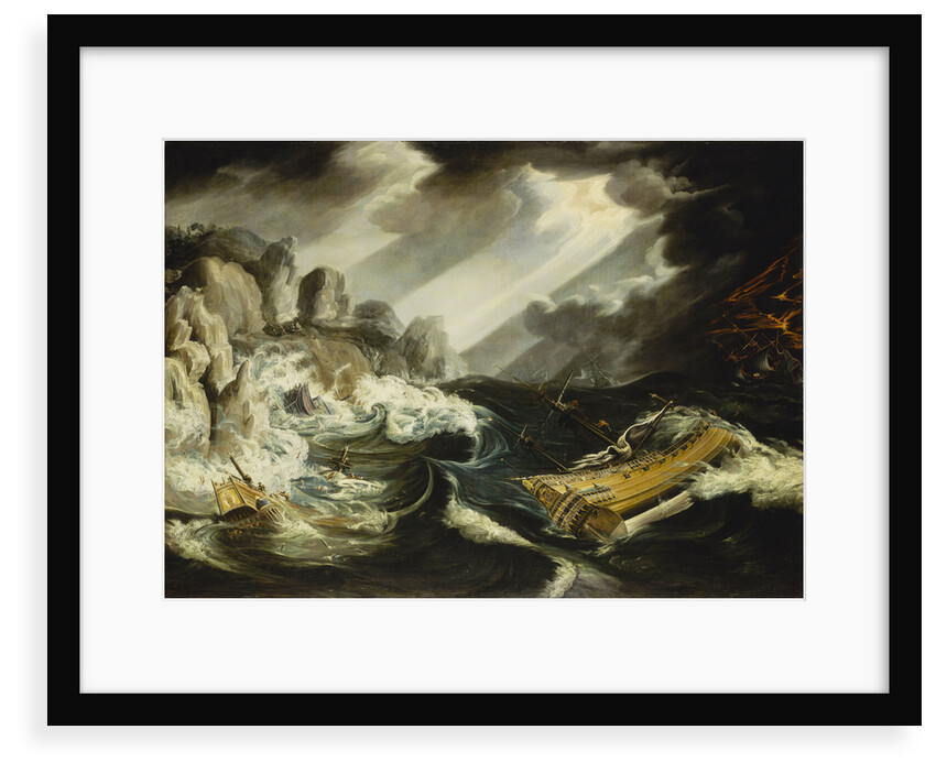 The wreck of the 'Amsterdam' by Cornelis Claesz van Wieringen