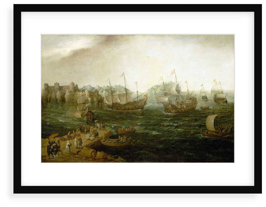 Ships trading in the east by Hendrick Cornelisz Vroom
