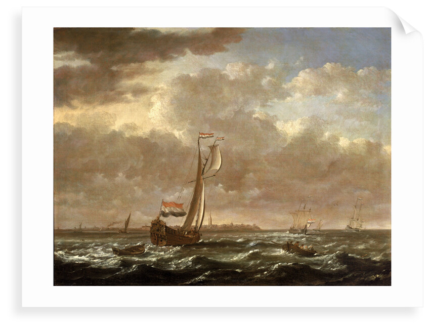 A Dutch admiralty yacht off Flushing by Cornelis Claesz van Wieringen