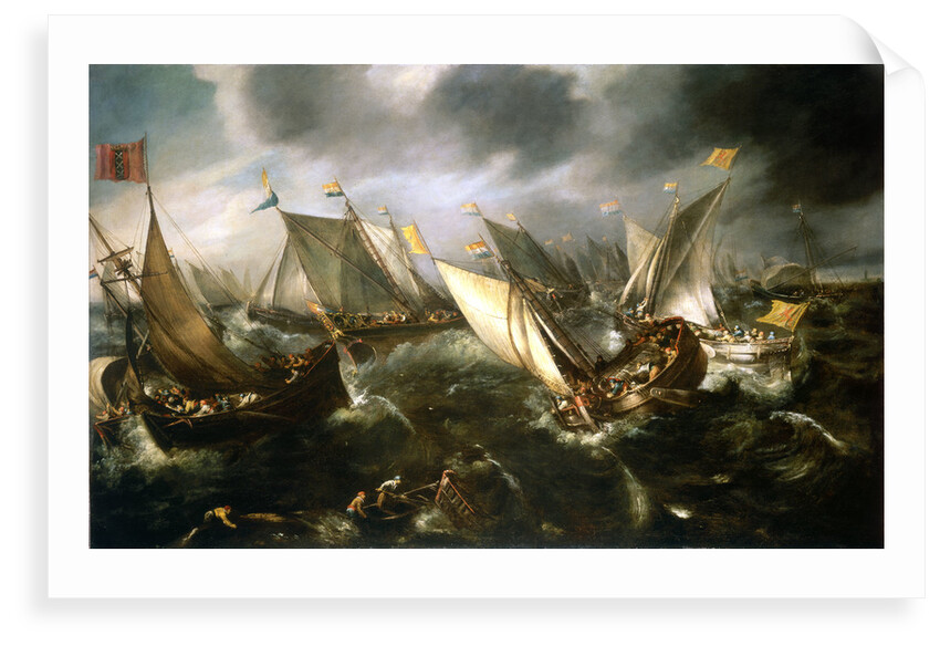 Dutch yachts racing by Andries van Eertvelt