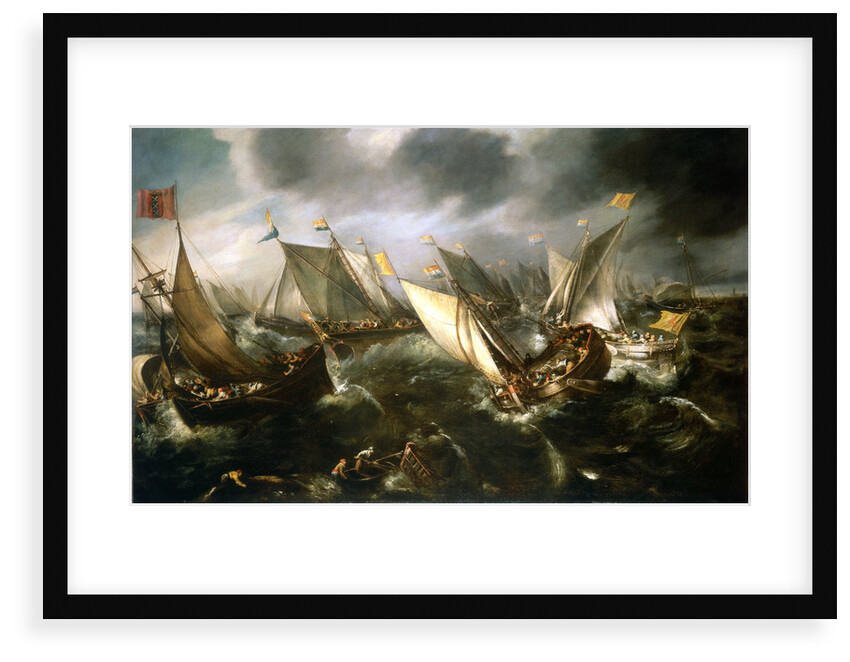 Dutch yachts racing by Andries van Eertvelt