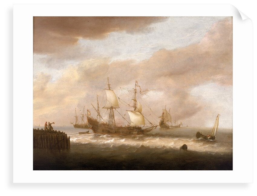Ships wrecked on a rocky coast by Hendrick Staets