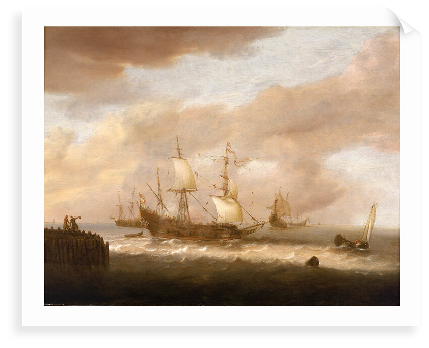 The departure of an East Indiaman by Hendrick Staets