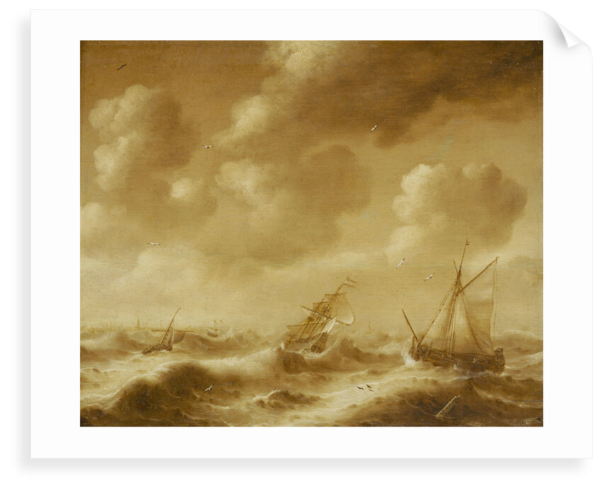 Shipping in a gale by Hendrick van Anthonissen