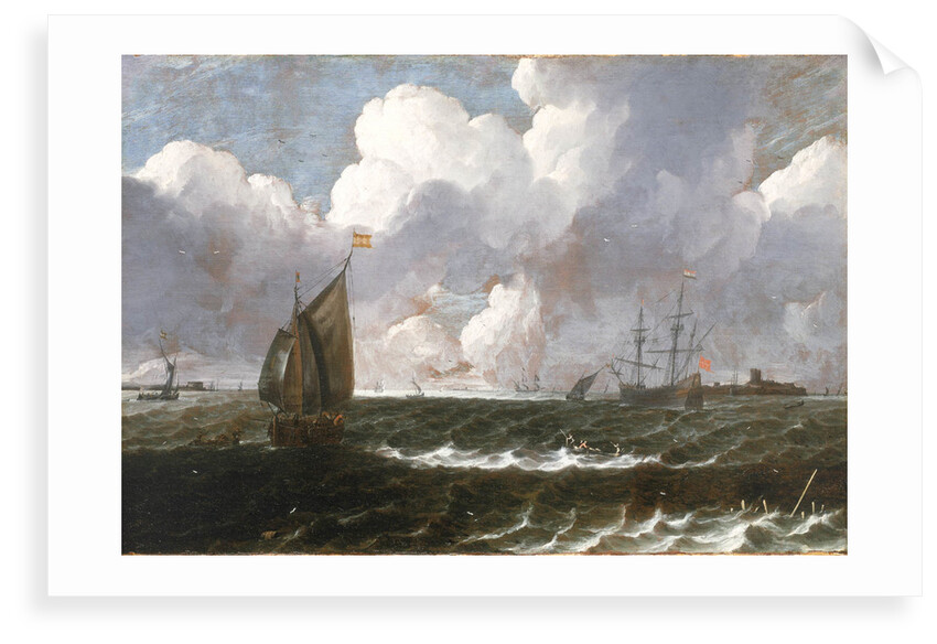 Shipping in a river estuary by Matthieu van Plattenberg