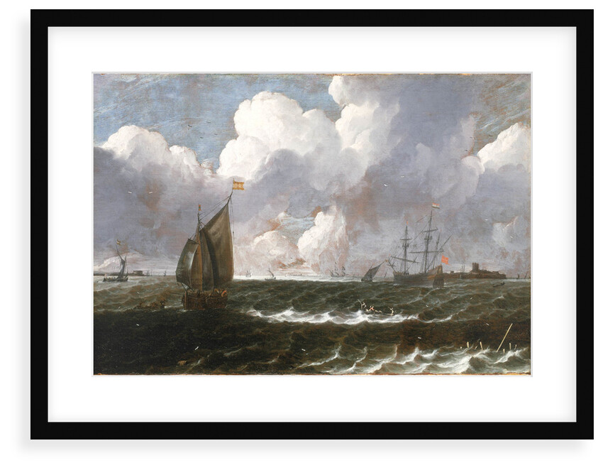 Shipping in a river estuary by Matthieu van Plattenberg