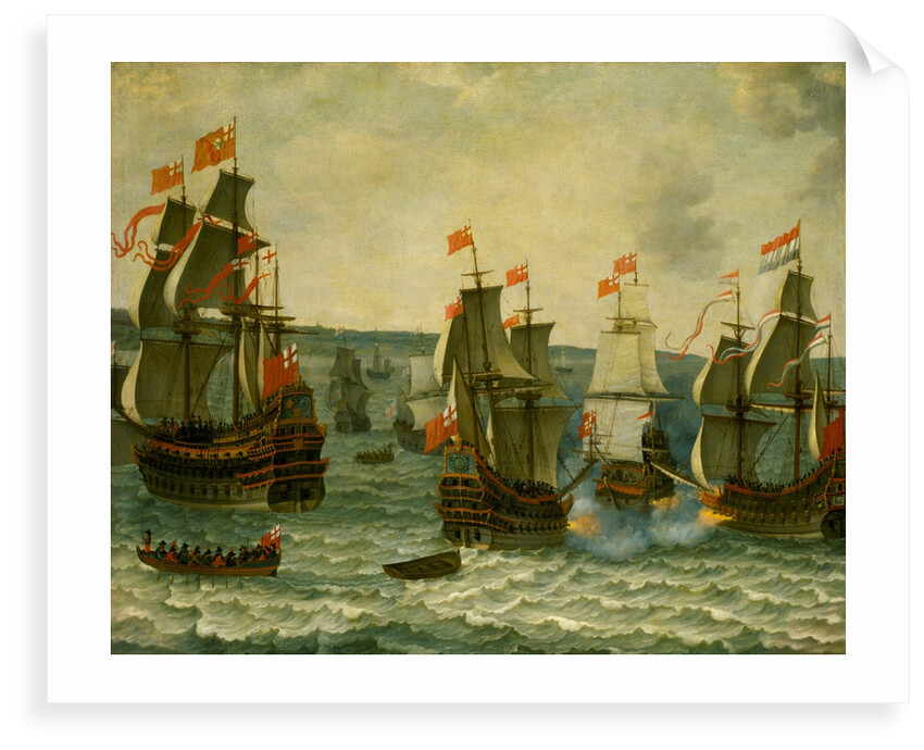 Action between ships in the First Dutch War, 1652-1654 by Abraham Willaerts