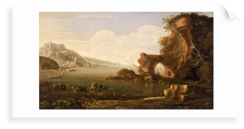 Mediterranean coast scene by Gaspar van Eyck