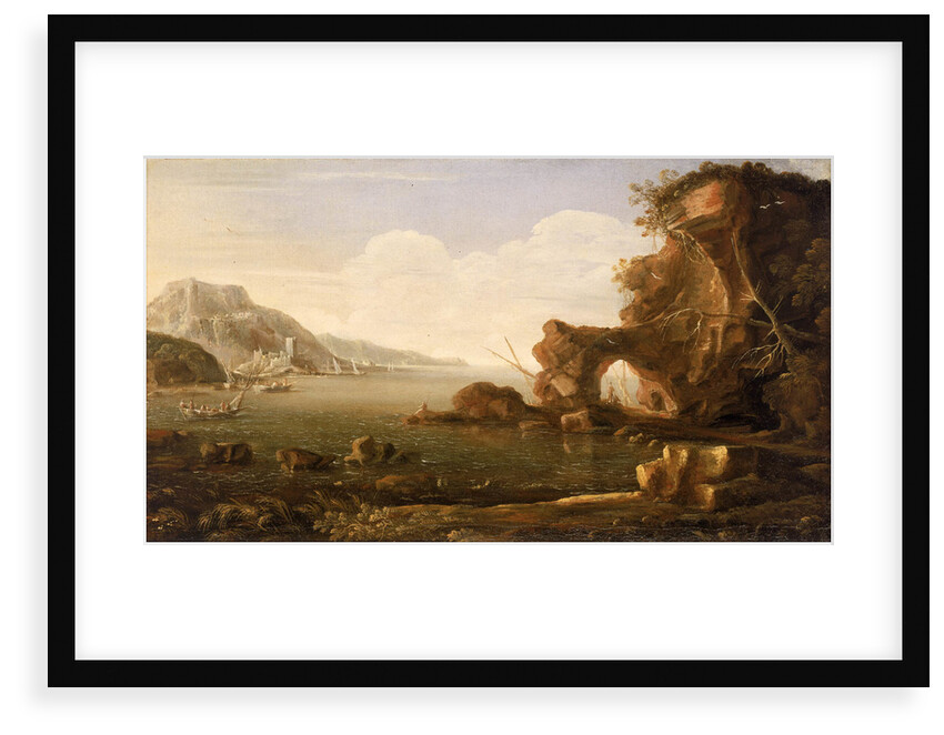 Mediterranean coast scene by Gaspar van Eyck