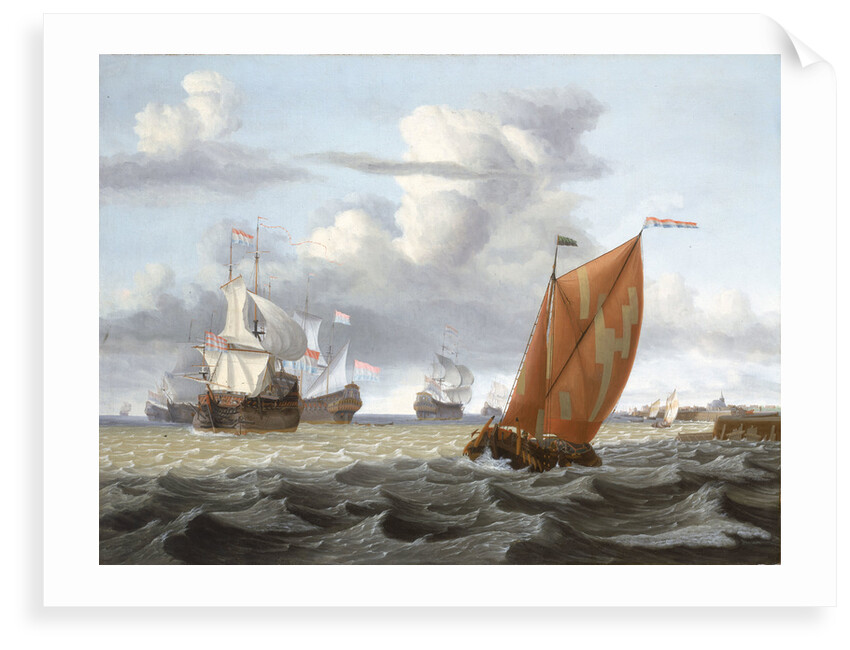 Shipping off a Dutch harbour by Gerrit Pompe