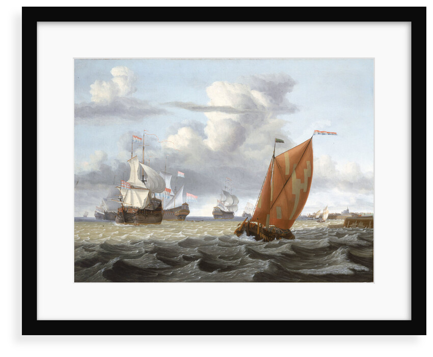 Shipping off a Dutch harbour by Gerrit Pompe
