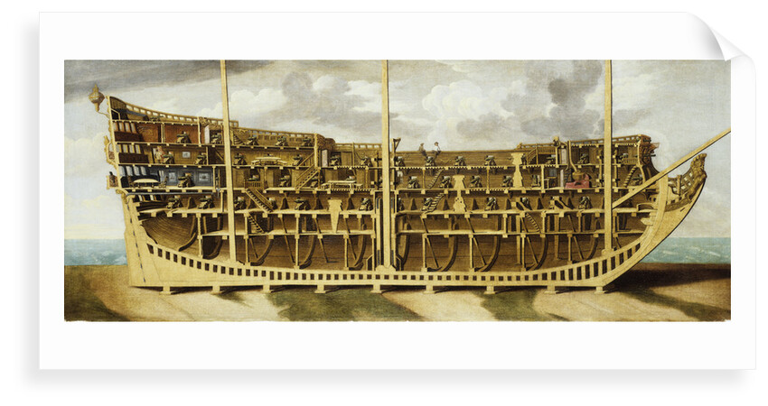 Section through a first-rate, 1701 by Thomas Phillips