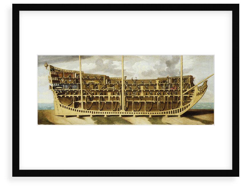 Section through a first-rate, 1701 by Thomas Phillips