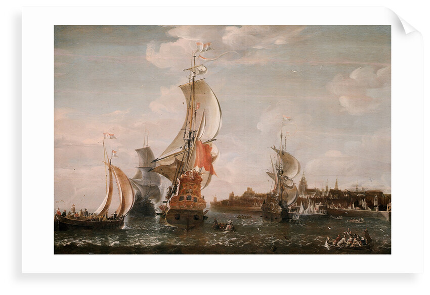 A Zeeland ship and other Dutch vessels off Flushing by Jean-Baptiste Bonnecroy