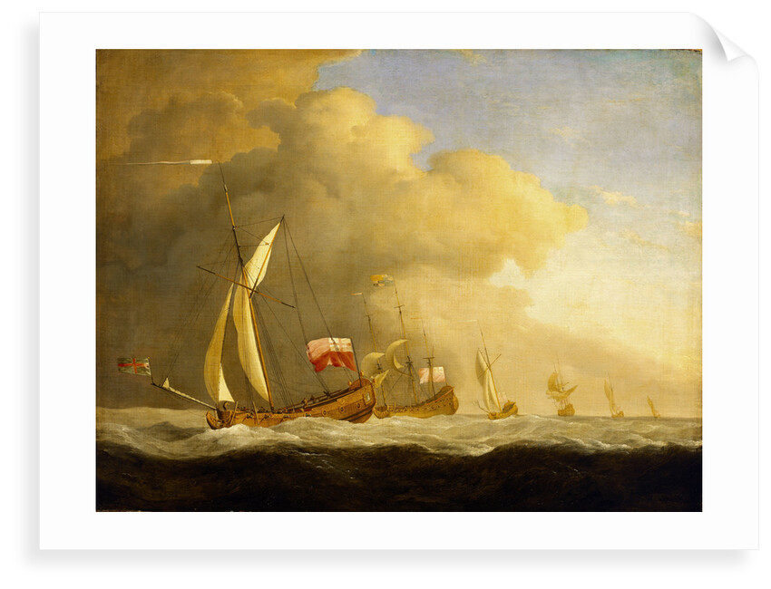 English Royal yachts at sea by Willem Van de Velde the Younger