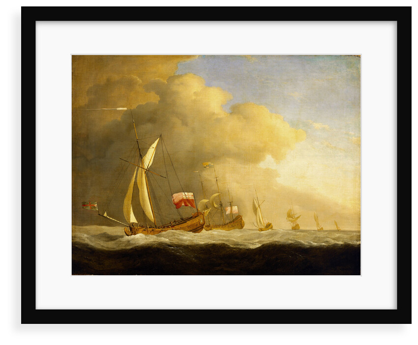English Royal yachts at sea by Willem Van de Velde the Younger
