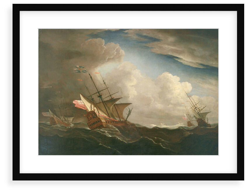 English ships at sea beating to windward in a gale by Willem Van de Velde the Younger