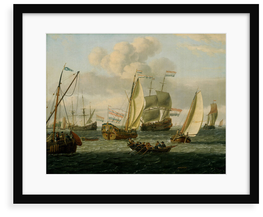 Shipping off Amsterdam by Abraham Storck