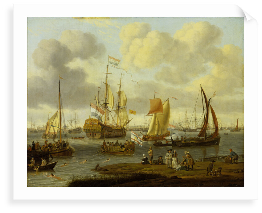 Shipping off Amsterdam by Abraham Storck