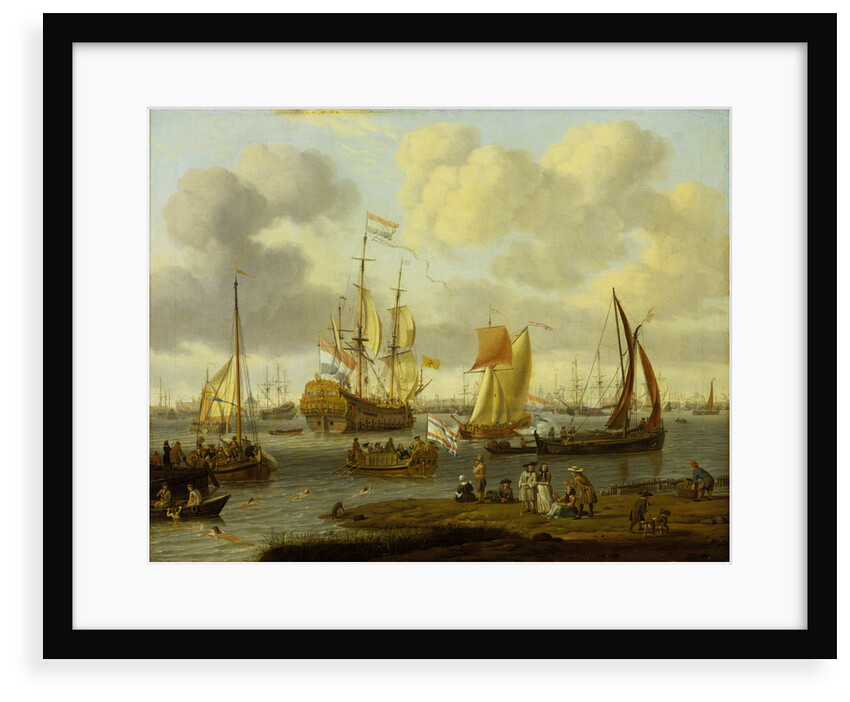 Shipping off Amsterdam by Abraham Storck
