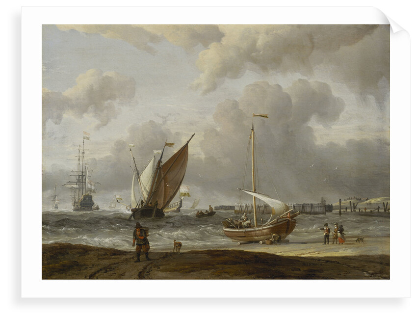 Fishing boats in a storm off the Dutch coast by Abraham Storck