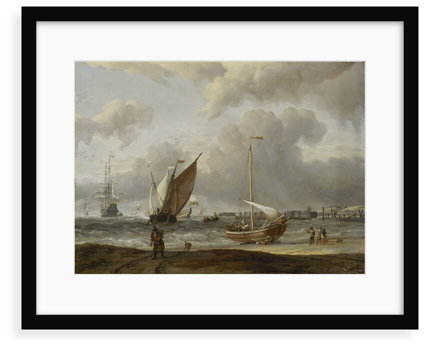 Fishing boats in a storm off the Dutch coast by Abraham Storck