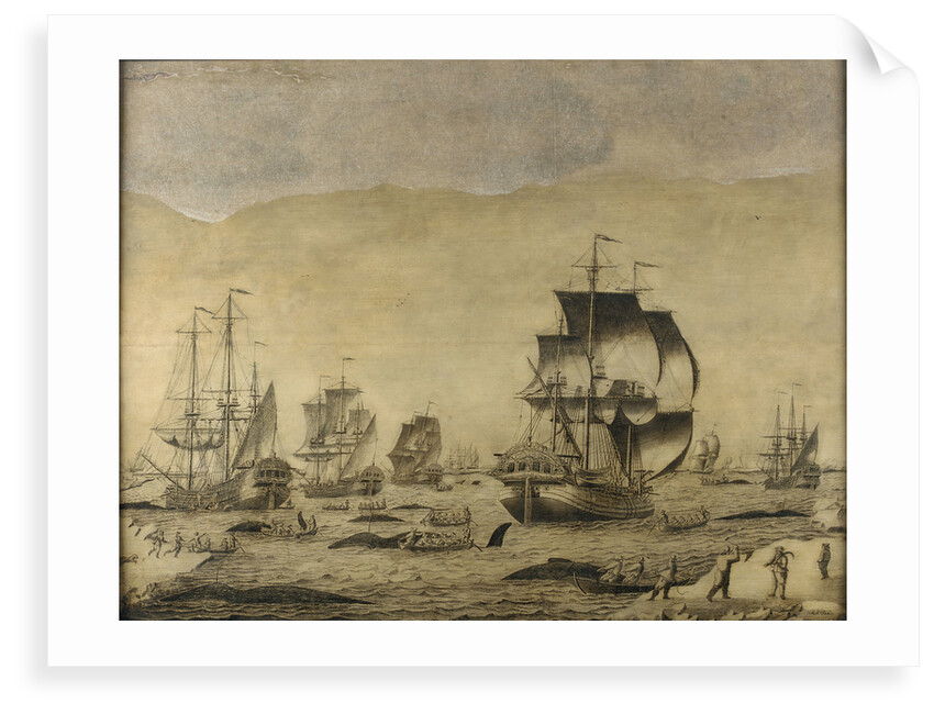 Dutch whalers in the ice by Roelof van Salm