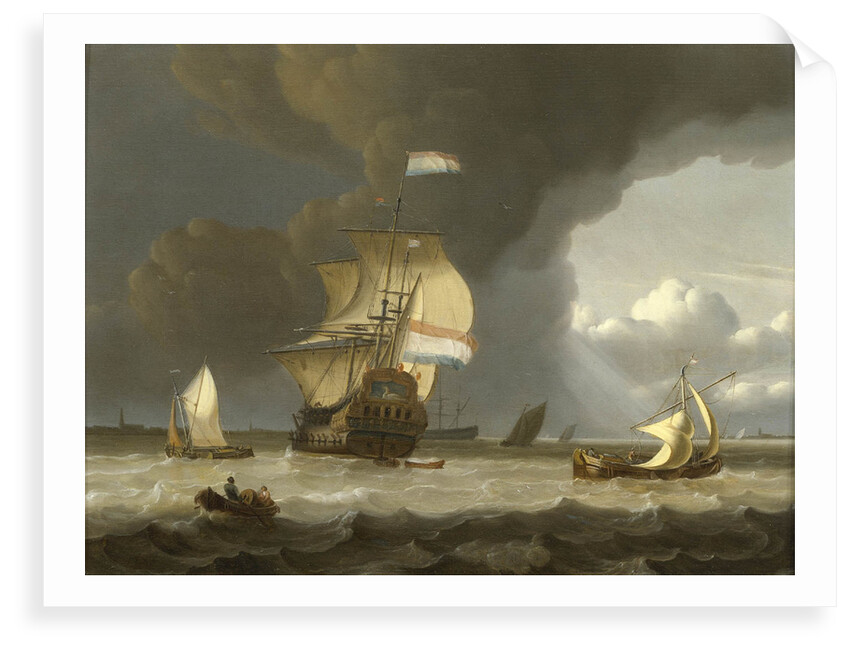 Dutch ships in the mouth of the Scheldt by Jan Claesz Rietschoof