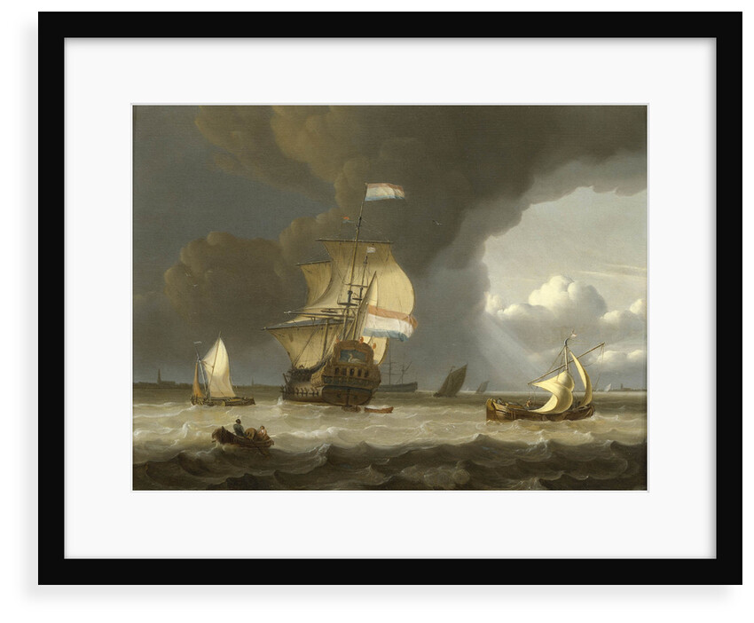 Dutch ships in the mouth of the Scheldt by Jan Claesz Rietschoof