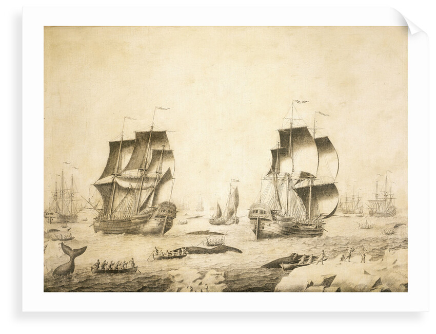 Whalers in the ice by Adriaen van Salm