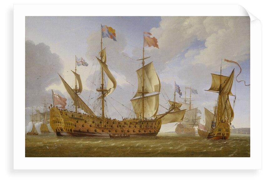 The 'Royal Prince' before the wind by Jan Karel Donatus van Beecq