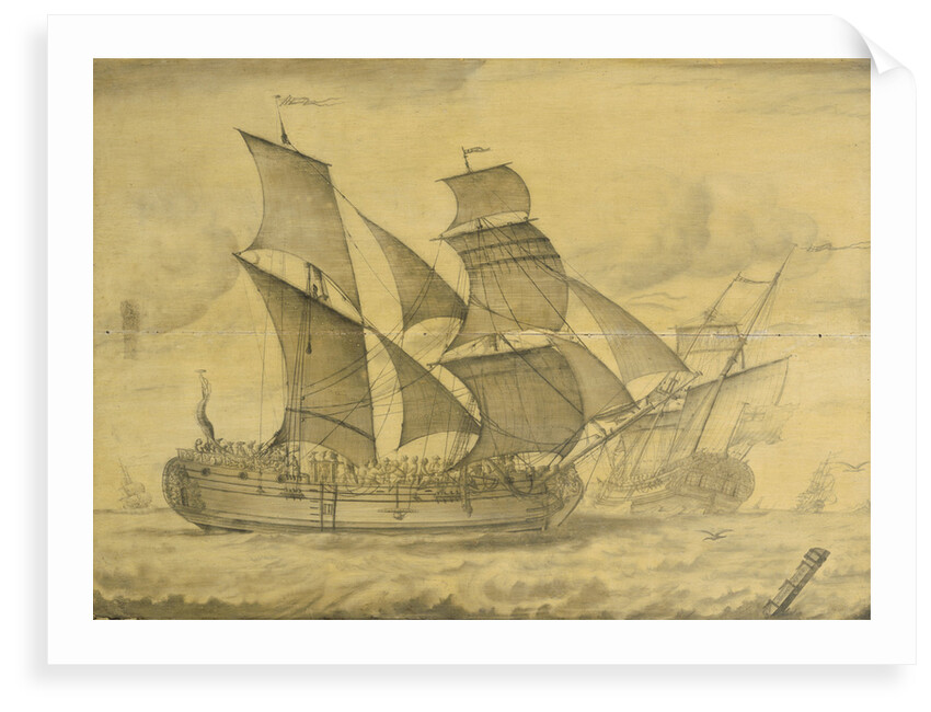 Two views of an English brigantine by T. or F 0 Boons