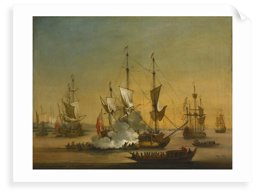 A shipping scene in the Lower Thames about 1720 by J. B. Bouttats