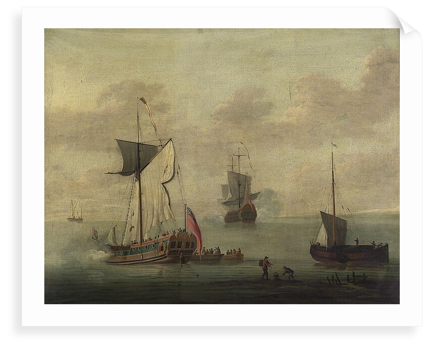 A Royal yacht, possibly the 'Mary' by L. de Man