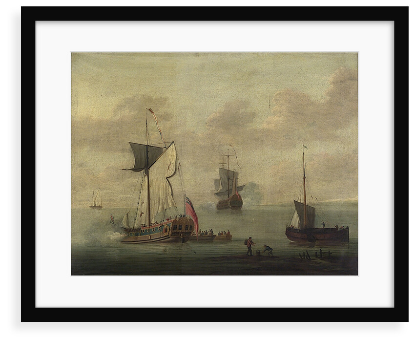 A Royal yacht, possibly the 'Mary' by L. de Man