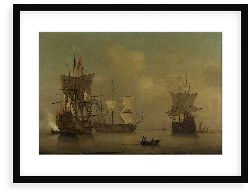 Three English flagships becalmed by Peter Monamy