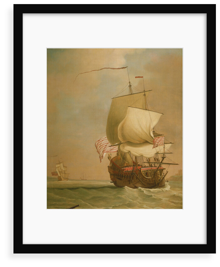 An English East Indiaman, bow view by Peter Monamy