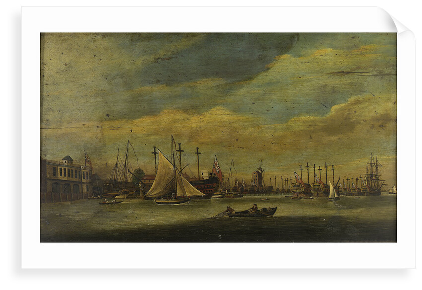 Ships laid up near Blackwall by unknown