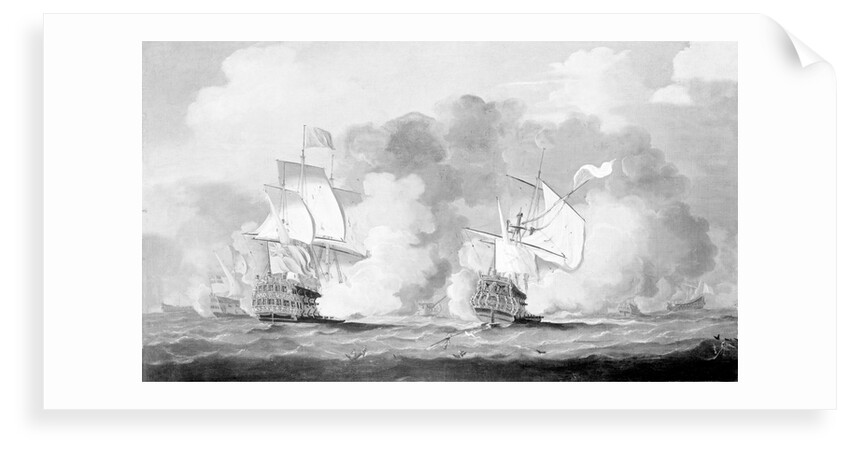 Action between English and French ships by unknown