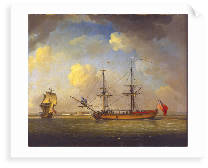 A naval snow by Charles Brooking