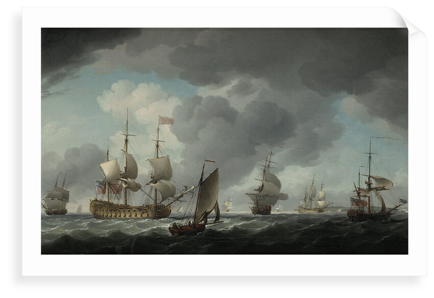 An English vice-admiral of the Red and his squadron at sea by Charles Brooking